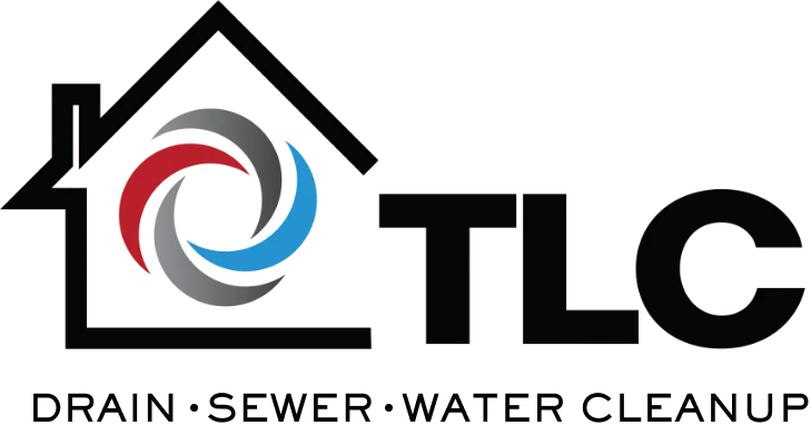 TLC logo featuring a house outline and a circular blue and red swirl, with the words "Design," "Service," and "High Tech Solutions" underneath.